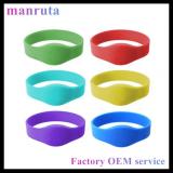 Durable Adjustable MiFARE DeSFire EV1 2K Silicone RFID Wristband HF